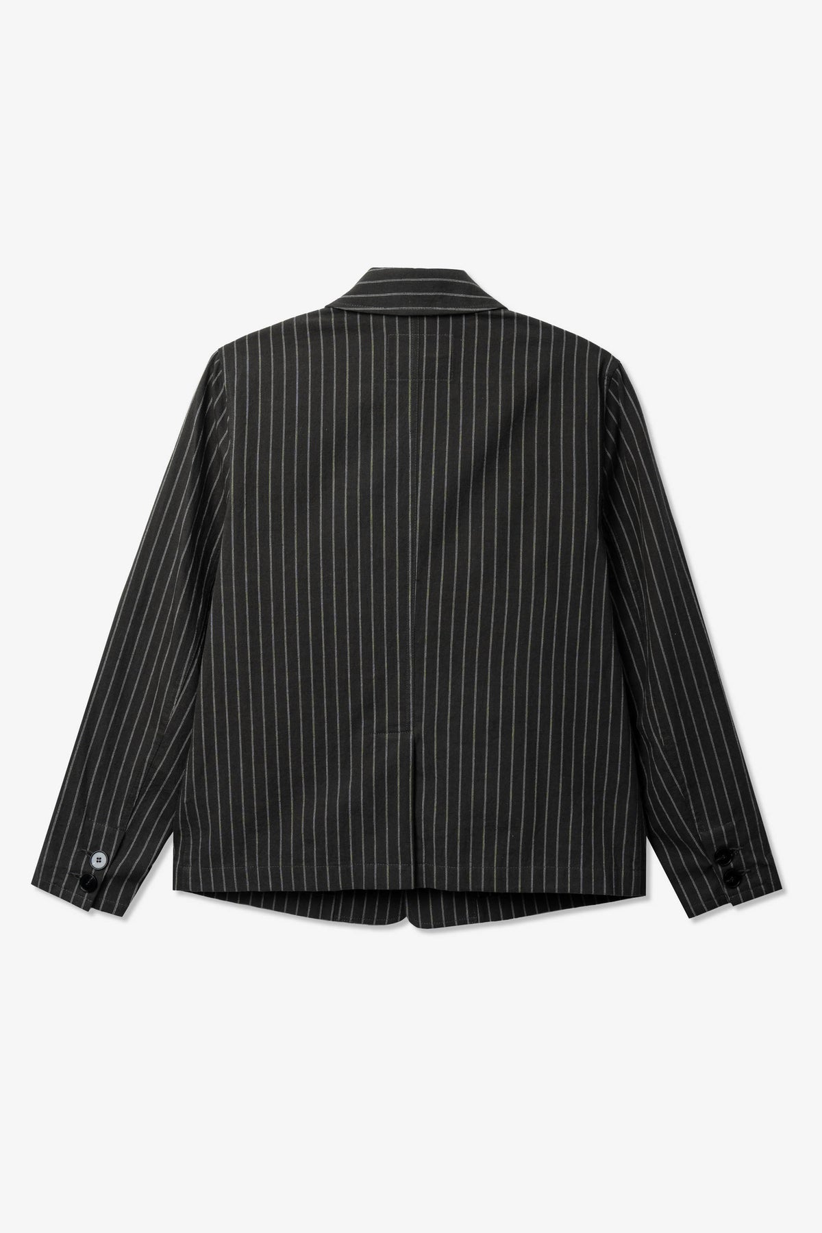 Goodfight Range Blazer Linen Grey Pinstripe