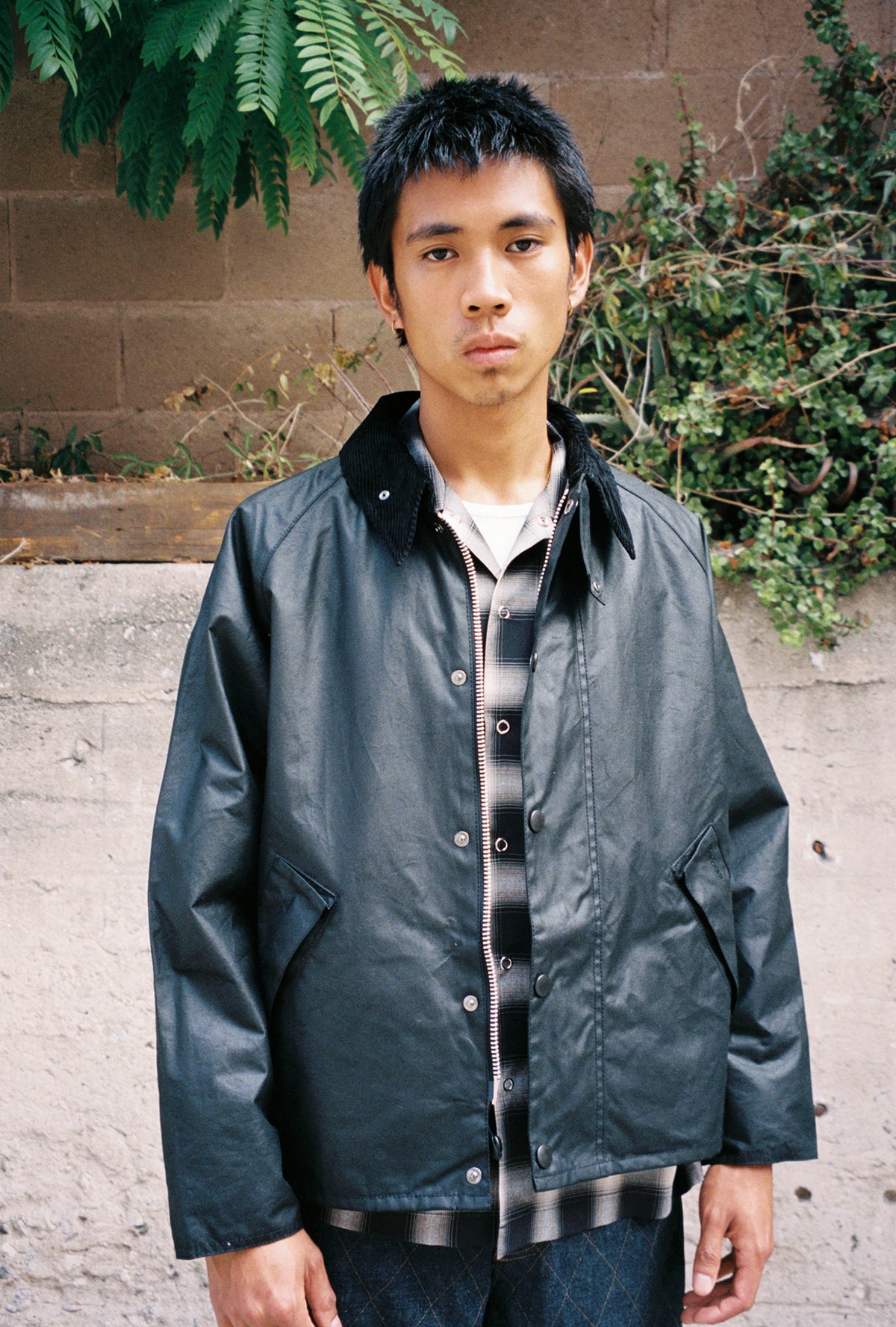 Goodfight for Barbour OS Transport Wax Jacket Black