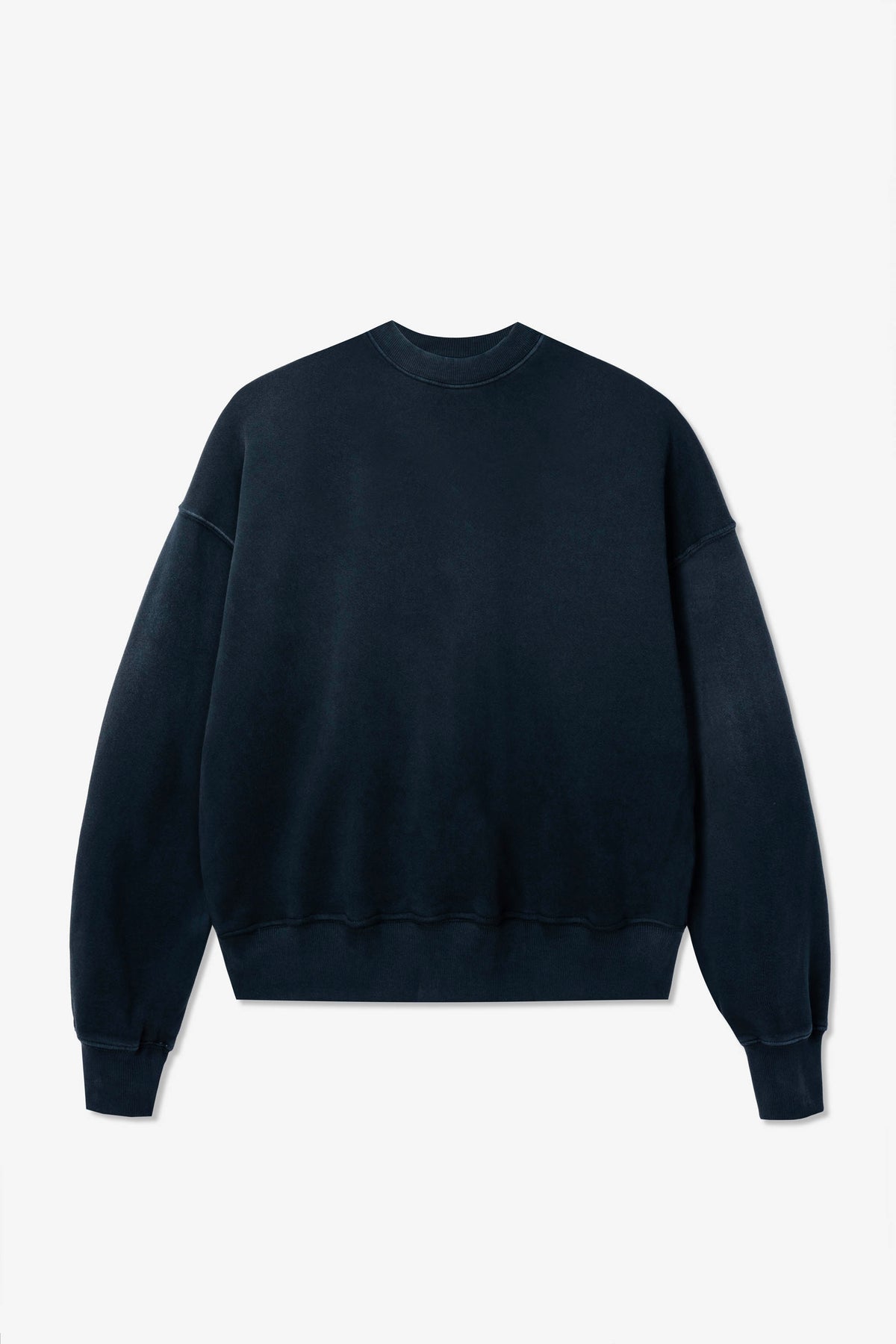 Goodfight Cropped Pullover Sweatshirt Sun Fade Black