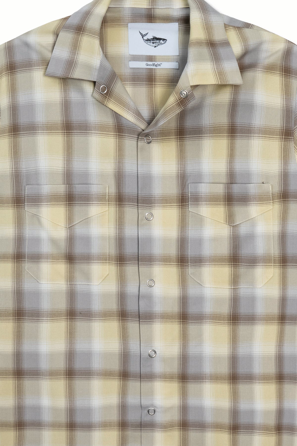 Goodfight x Kato Washer Shirt Flannel Yellow Plaid