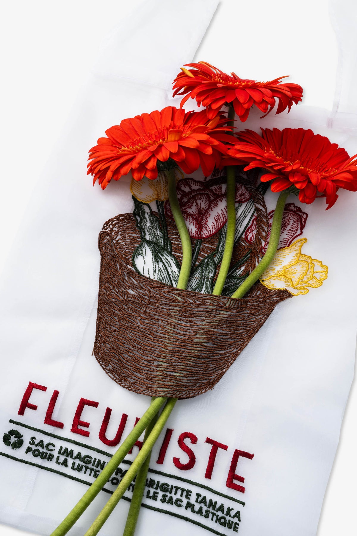 Brigitte Tanaka "Sac Fleuriste Panier" Florist Basket Organza Bag