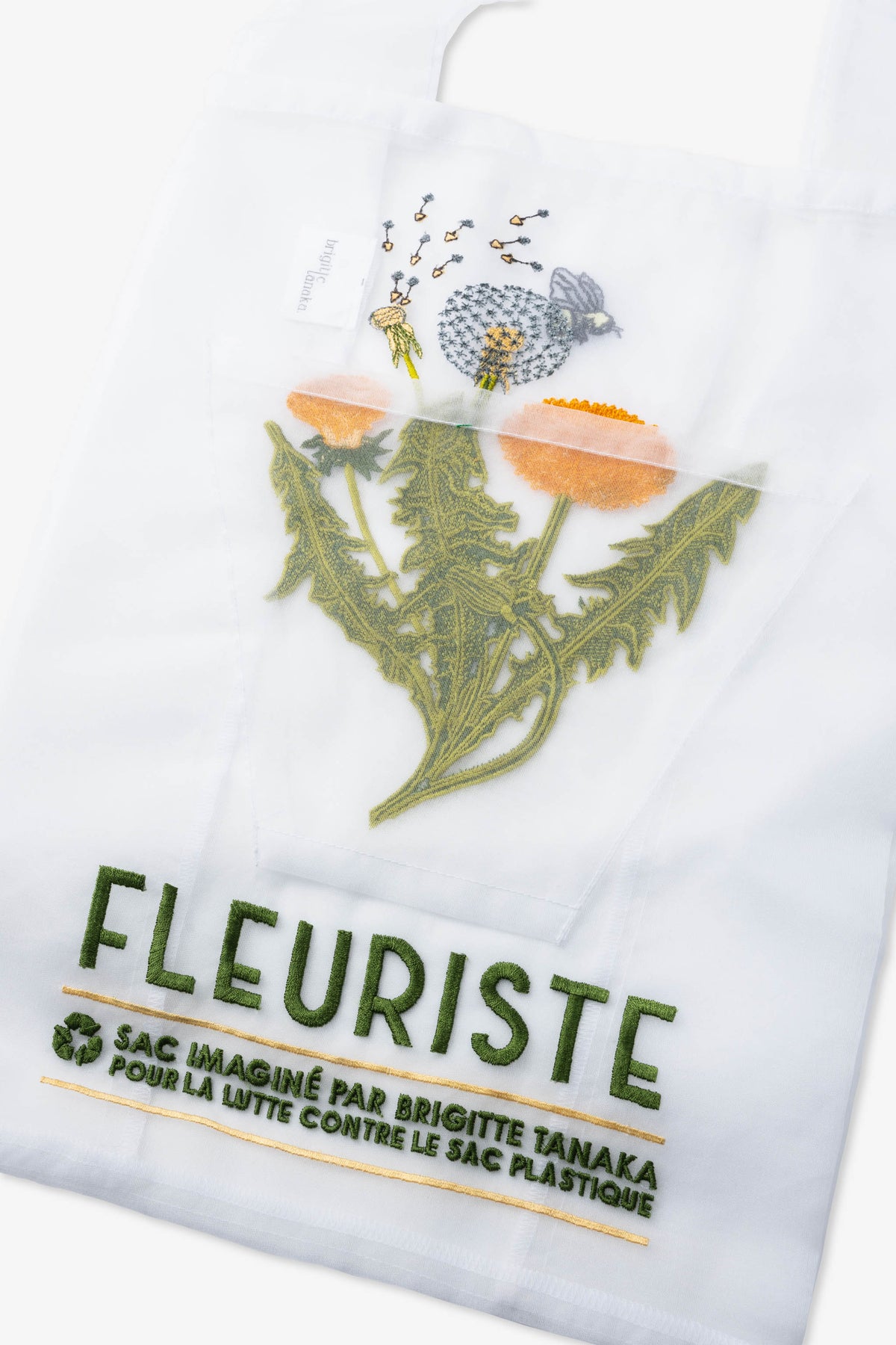 Brigitte Tanaka 'Sac Fleuriste Pissenlit" Dandelion Florist Organza Bag