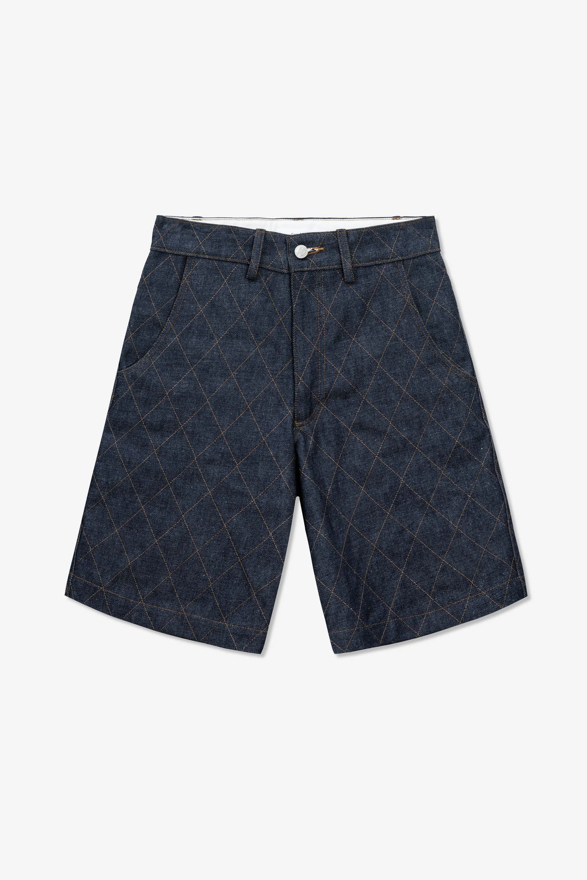 Goodfight Studio Denim Short Diamond Stitch Indigo