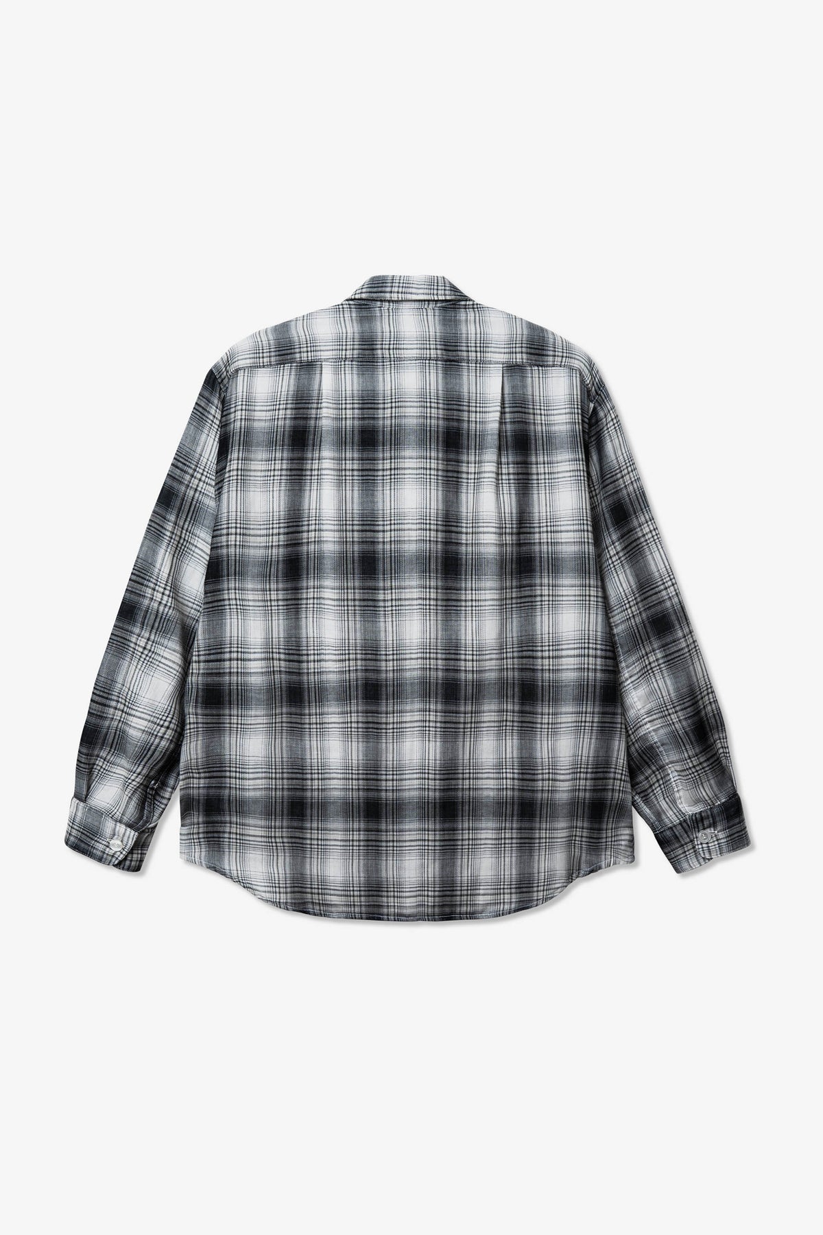 Goodfight City Shirt Organic Double Gauze Black Plaid