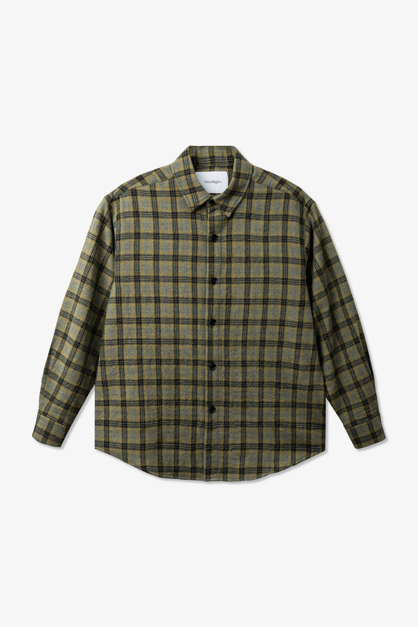 City Shirt Knit Wool Yellow Charcoal