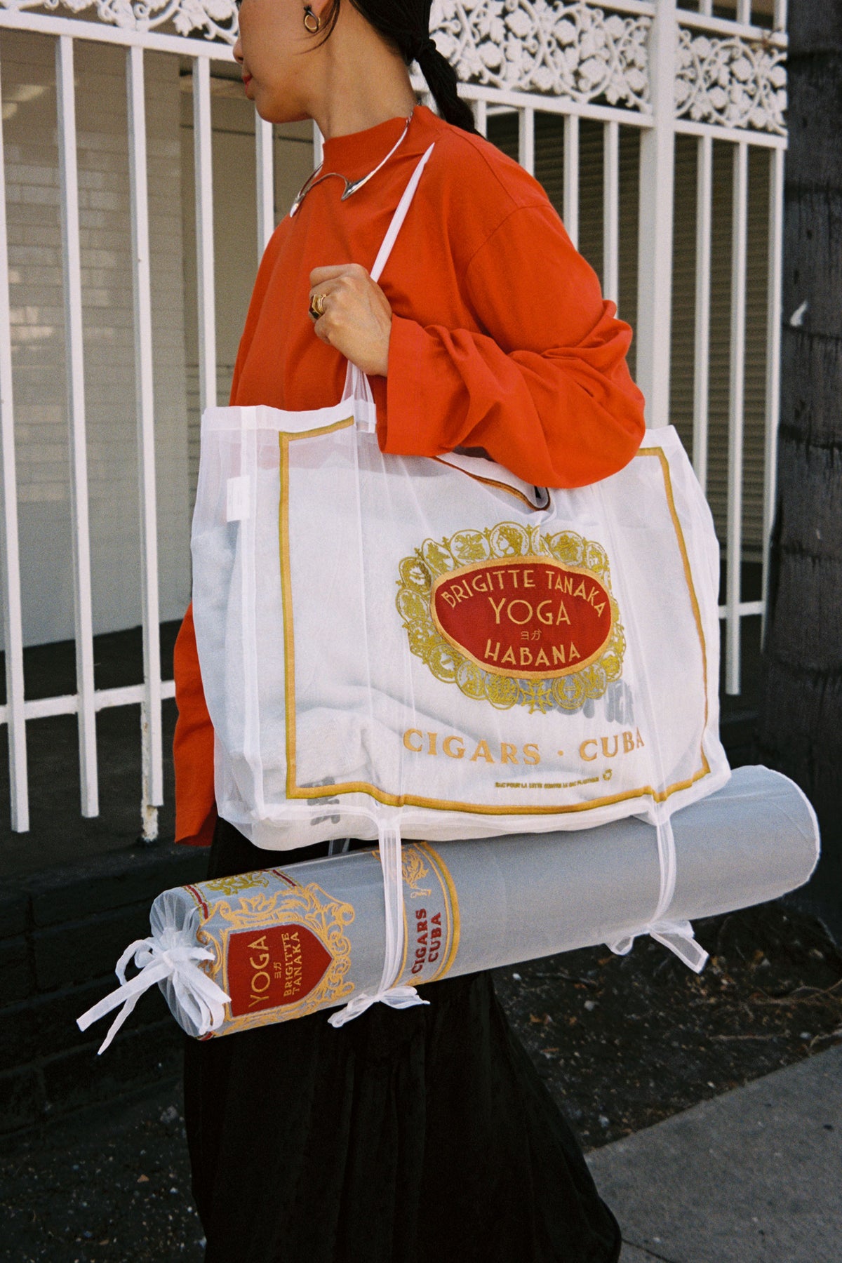 Brigitte Tanaka Organza "Sac Yoga Cigar" Bag