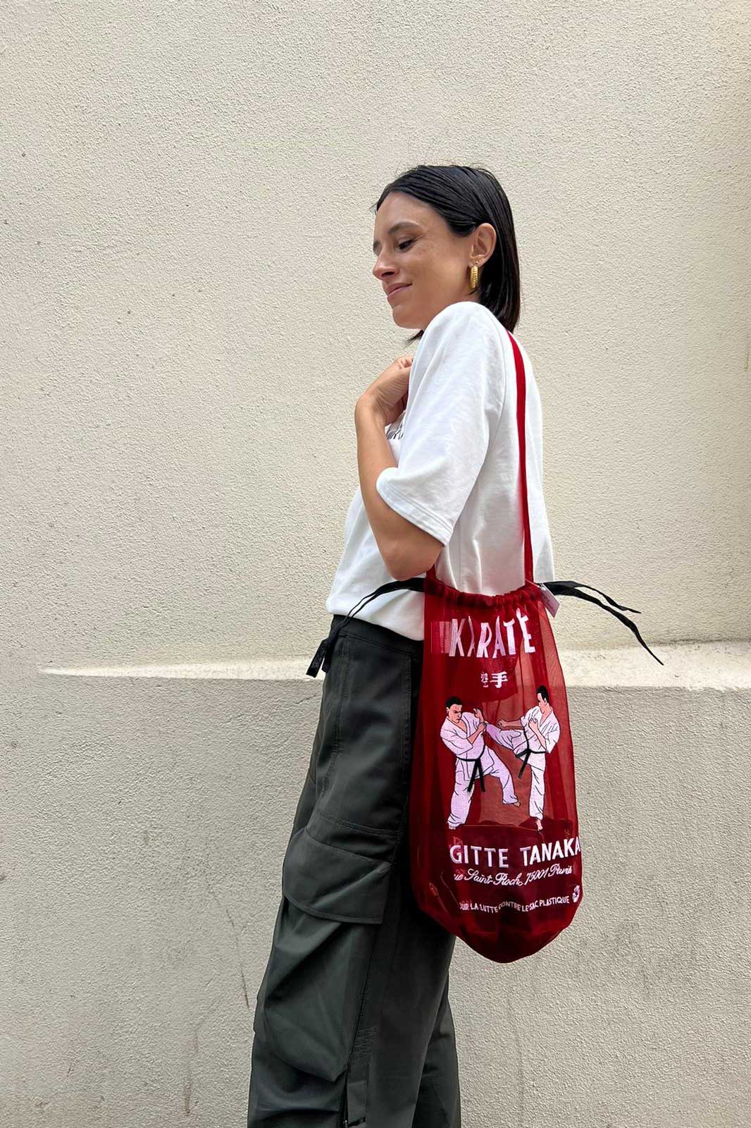 Brigitte Tanaka 'Sac Jo Karate" Organza Bag