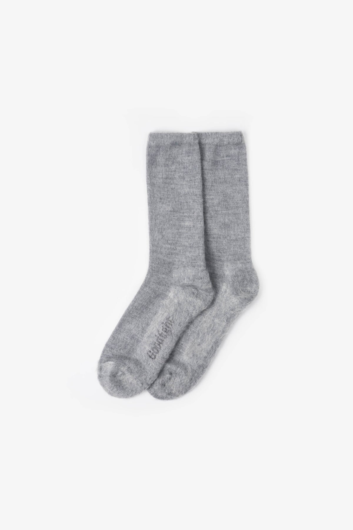 Goodfight Fuzzy Wool Blend Socks Grey