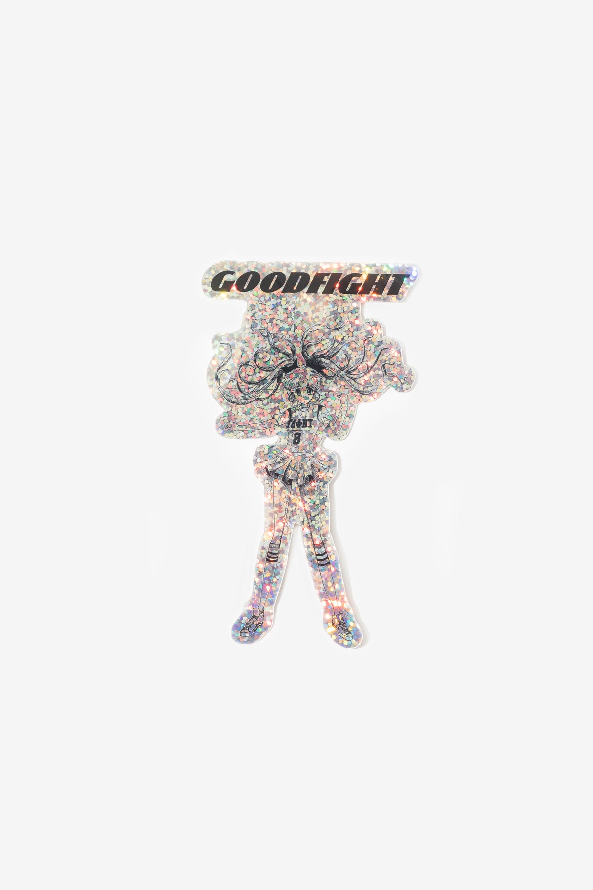 Power Girl Sticker Holographic Glitter